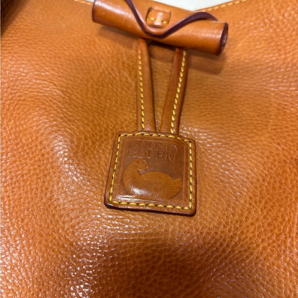 Vintage Dooney & Bourke Florentine Leather Double Handle Toggle Bag - Picture 4 of 15